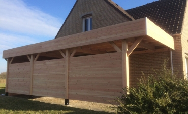 Carport en bois sur mesure dans le Nord (59)
