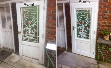 Porte extérieure en bois sur mesure